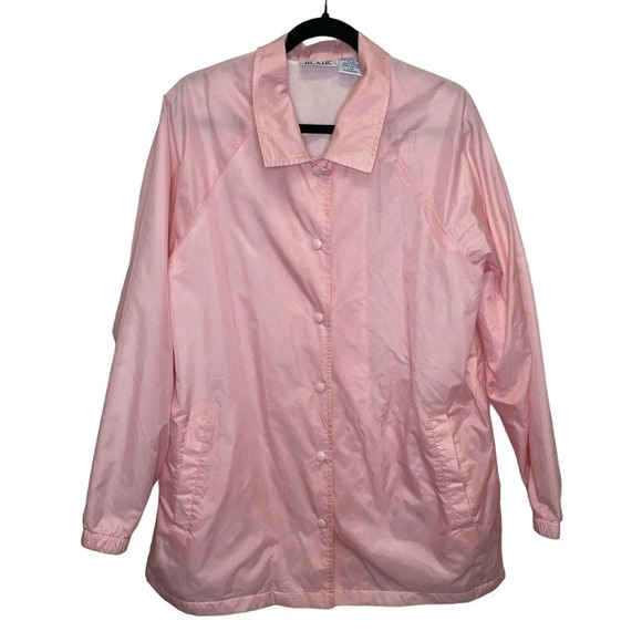 Blair Women’s Windbreaker Jacket Snap Up Pink Ladies Size Large - Picture 1 of 5